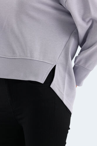 Slazenger VITAL OVERSIZE Kadın Sweatshirt Lila - Thumbnail