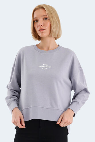 Slazenger VITAL OVERSIZE Kadın Sweatshirt Lila - Thumbnail