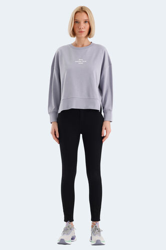 Slazenger VITAL OVERSIZE Kadın Sweatshirt Lila - Thumbnail