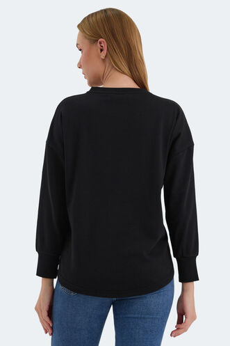 Slazenger VITAL OVERSIZE Women's Sweatshirt Black - Thumbnail