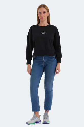 Slazenger VITAL OVERSIZE Women's Sweatshirt Black - Thumbnail