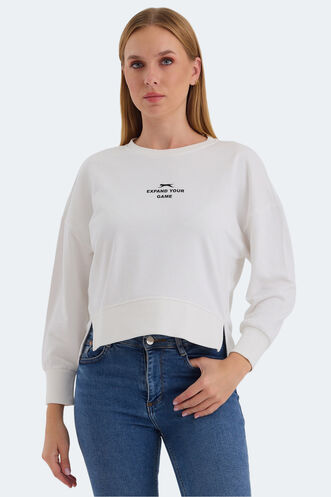 Slazenger VITAL OVERSIZE Women's Sweatshirt White - Thumbnail