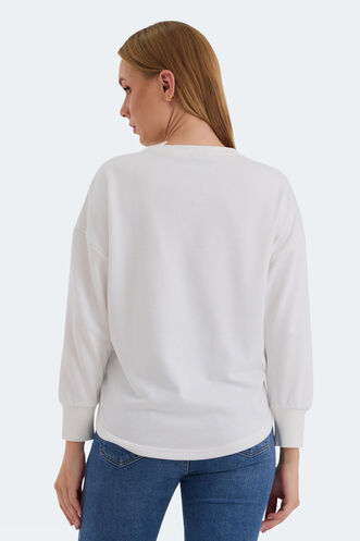 Slazenger VITAL OVERSIZE Women's Sweatshirt White - Thumbnail