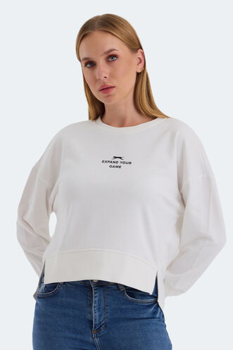 Slazenger VITAL OVERSIZE Women's Sweatshirt White - Thumbnail