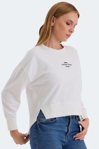 Slazenger VITAL OVERSIZE Women's Sweatshirt White - Thumbnail