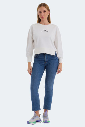 Slazenger VITAL OVERSIZE Women's Sweatshirt White - Thumbnail