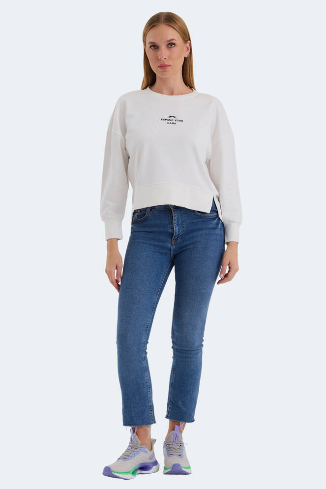 Slazenger VITAL OVERSIZE Women's Sweatshirt White