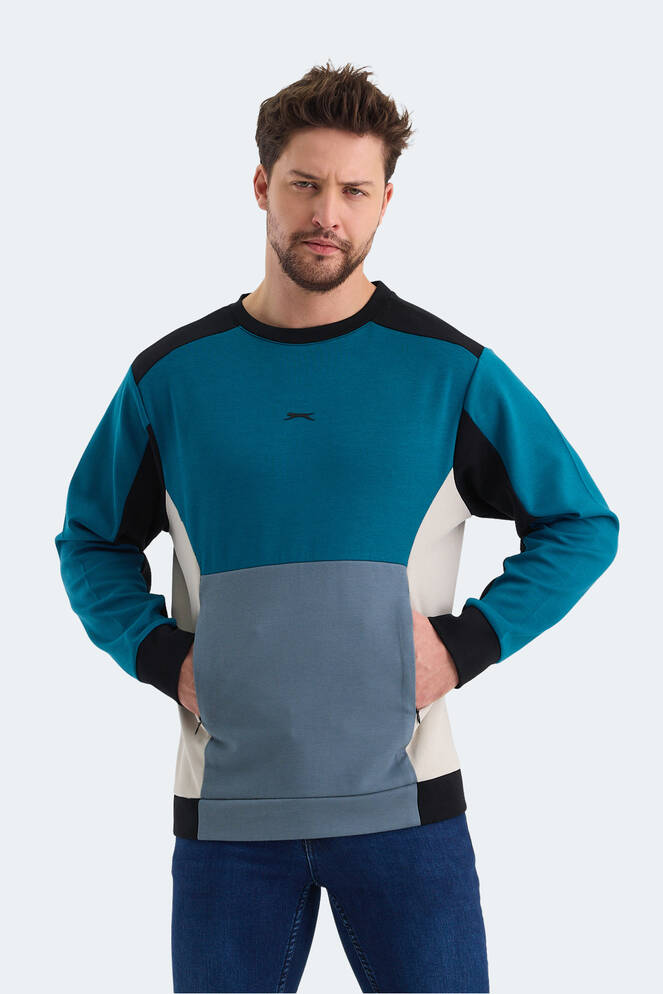 Slazenger VITALI Erkek Sweatshirt Petrol