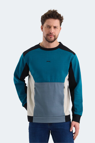 Slazenger VITALI Men's Sweatshirt Petrol - Thumbnail