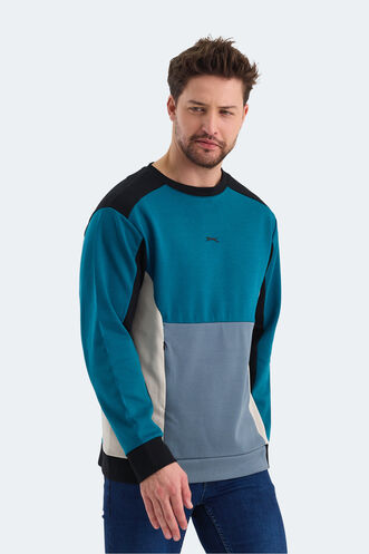 Slazenger VITALI Men's Sweatshirt Petrol - Thumbnail