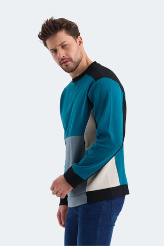 Slazenger VITALI Men's Sweatshirt Petrol - Thumbnail