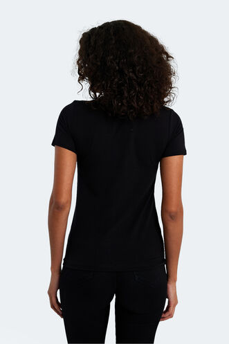 Slazenger VIVEK Women's T-Shirt Black - Thumbnail