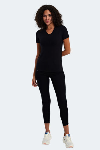 Slazenger VIVEK Women's T-Shirt Black - Thumbnail