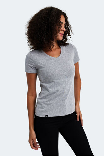 Slazenger VIVEK Women's T-Shirt Gray - Thumbnail