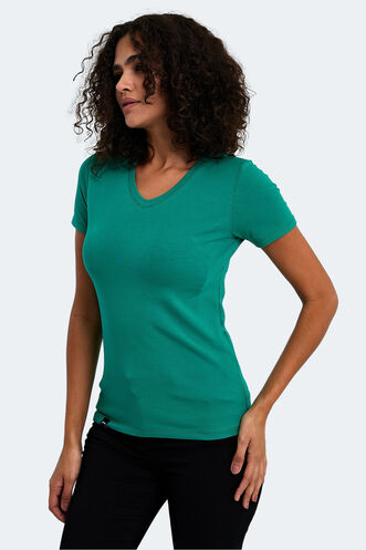 Slazenger VIVEK Women's T-Shirt Green - Thumbnail