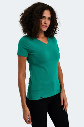 Slazenger VIVEK Women's T-Shirt Green - Thumbnail