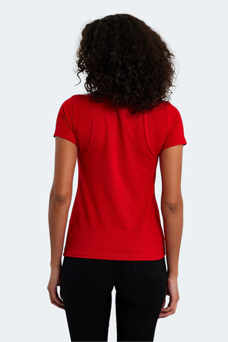 Slazenger VIVEK Women's T-Shirt Red - Thumbnail