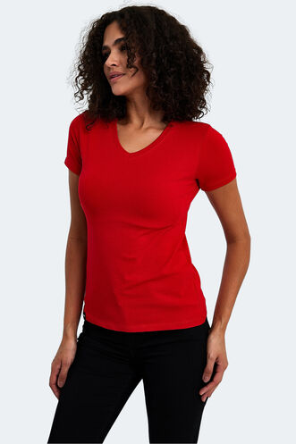 Slazenger VIVEK Women's T-Shirt Red - Thumbnail