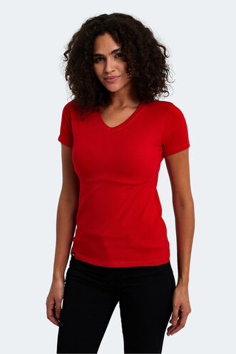 Slazenger VIVEK Women's T-Shirt Red - Thumbnail