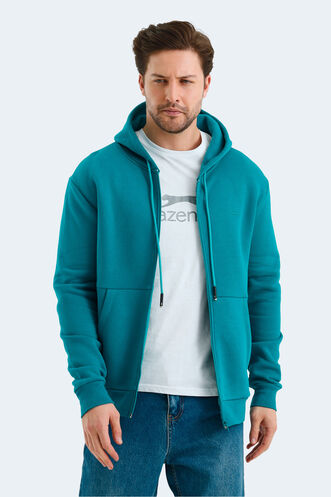 Slazenger VONDA Erkek Sweatshirt Petrol - Thumbnail