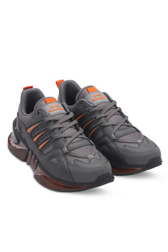 Slazenger ZALAR Men's Sneaker Shoes Dark Gray - Orange - Thumbnail