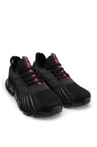 Slazenger ZANDER Sneaker Men's Shoes Black - Red - Thumbnail