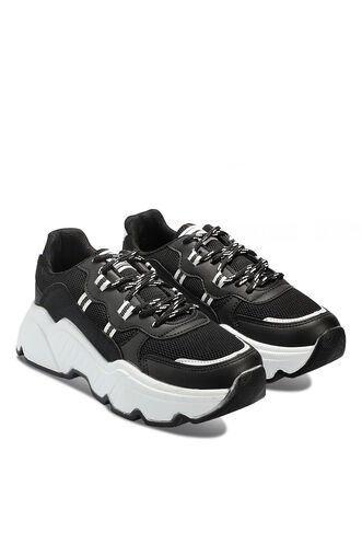 Slazenger ZELPHA Women's Sneaker Shoes Black - White - Thumbnail