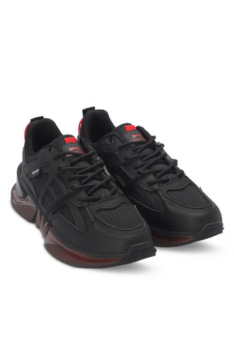 Slazenger ZENITH Men's Sneaker Shoes Black - Red - Thumbnail