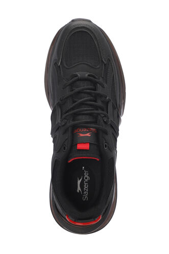 Slazenger ZENITH Men's Sneaker Shoes Black - Red - Thumbnail