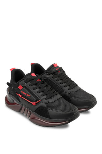 Slazenger ZENON Sneaker Men's Shoes Black - Red - Thumbnail