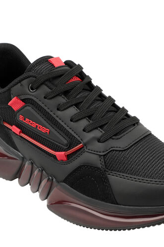 Slazenger ZENON Sneaker Men's Shoes Black - Red - Thumbnail