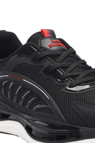 Slazenger ZEUS Men's Sneaker Shoes Black - Red - Thumbnail