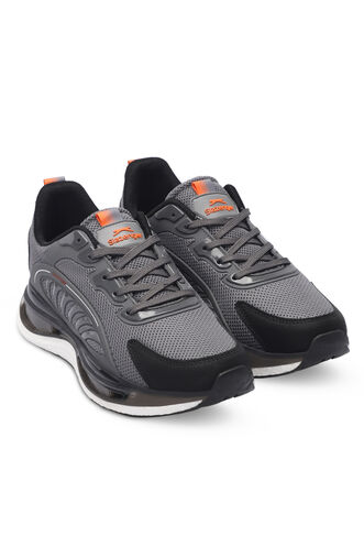 Slazenger ZEUS Men's Sneaker Shoes Dark Gray - Orange - Thumbnail