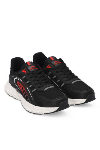 Slazenger ZIPLINE Men's Sneaker Shoes Black - Red - Thumbnail