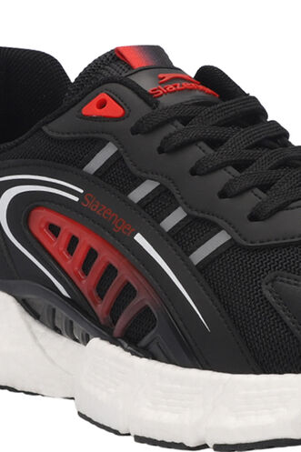 Slazenger ZIPLINE Men's Sneaker Shoes Black - Red - Thumbnail