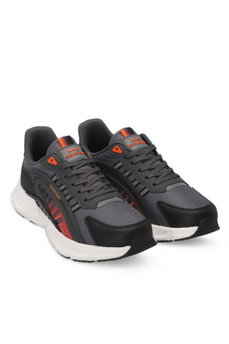 Slazenger ZIPLINE Men's Sneaker Shoes Dark Gray - Orange - Thumbnail