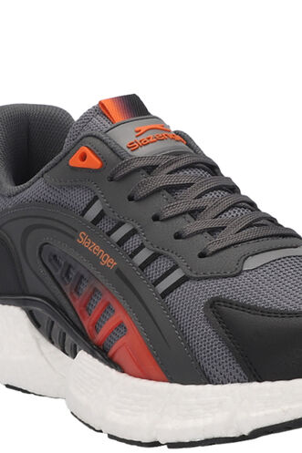 Slazenger ZIPLINE Men's Sneaker Shoes Dark Gray - Orange - Thumbnail