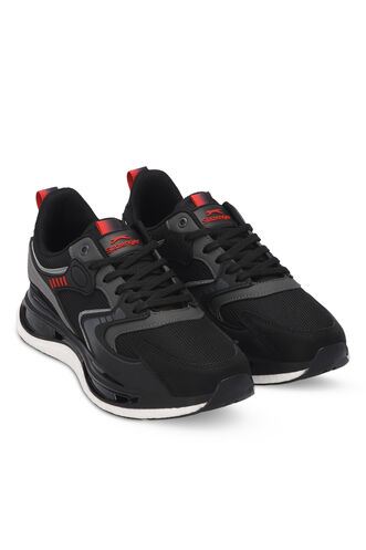 Slazenger ZOWIE Men's Sneaker Shoes Black - Red - Thumbnail