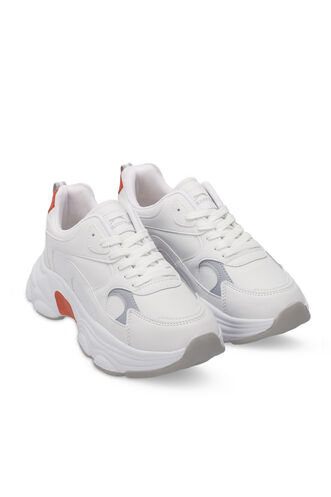 Slazenger ZUSA Women's Sneaker Shoes White - Orange - Thumbnail