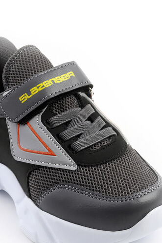 Slazenger KEVAN Sneaker Erkek Çocuk Ayakkabı Koyu Gri - Siyah - Thumbnail