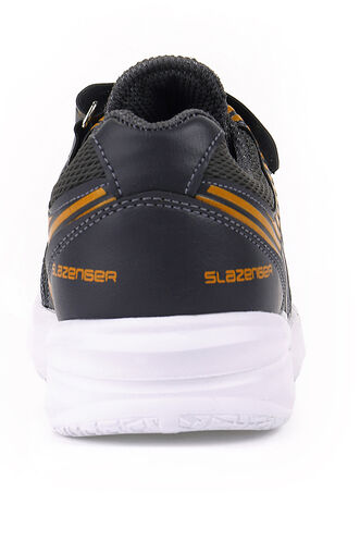 Slazenger KING Sneaker Erkek Çocuk Ayakkabı Koyu Gri - Turuncu - Thumbnail