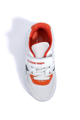 Slazenger KUNTI Sneaker Erkek Çocuk Ayakkabı Beyaz - Turuncu - Thumbnail
