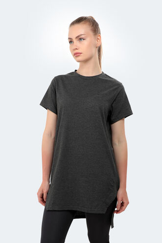 Slazenger MIDORI Kadın Kısa Kollu T-Shirt Koyu Gri - Thumbnail