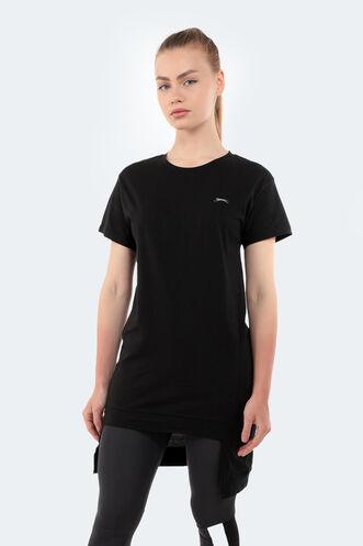 Slazenger MINATO Kadın Kısa Kollu T-Shirt Siyah - Thumbnail