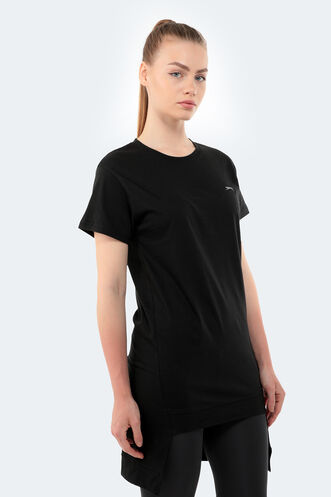 Slazenger MINATO Kadın Kısa Kollu T-Shirt Siyah - Thumbnail
