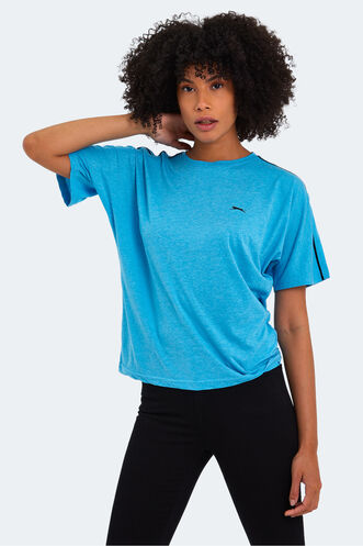 Slazenger MOYNA Kadın Kısa Kollu T-Shirt Mavi - Thumbnail