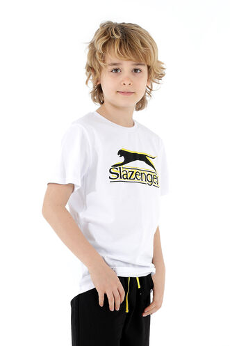 Slazenger - Slazenger PALLE Erkek Çocuk Kısa Kollu T-Shirt Beyaz