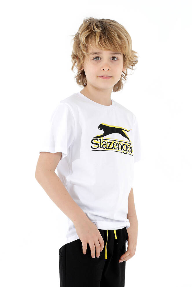 Slazenger PALLE Erkek Çocuk Kısa Kollu T-Shirt Beyaz