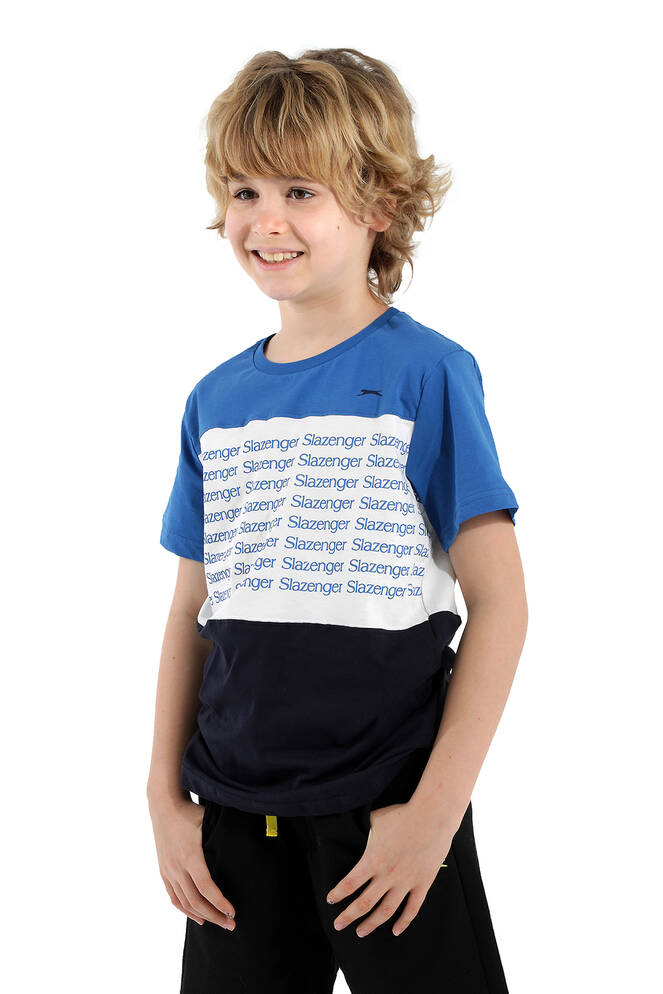 Slazenger PARS Erkek Çocuk Kısa Kollu T-Shirt Saks Mavi