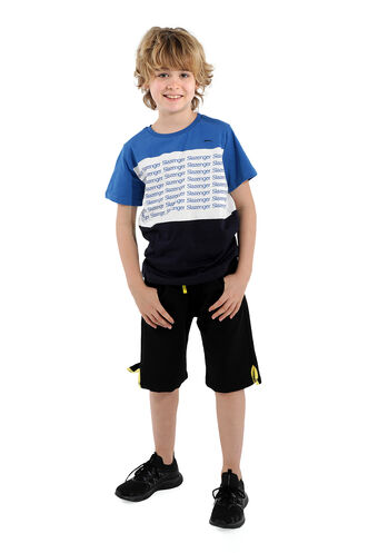 Slazenger PARS Erkek Çocuk Kısa Kollu T-Shirt Saks Mavi - Thumbnail